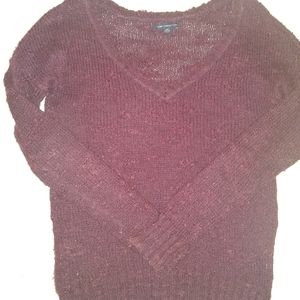 American Eagle Burgundy sweater